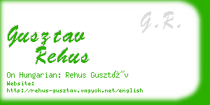 gusztav rehus business card